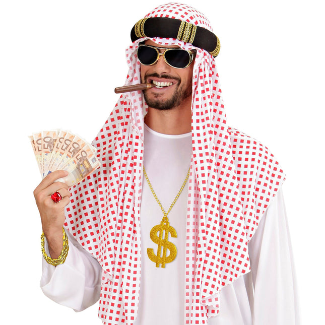 Rapper Accessoar Set Guld 3 delar