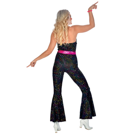 Disco 70S Jumpsuit Svart Dam