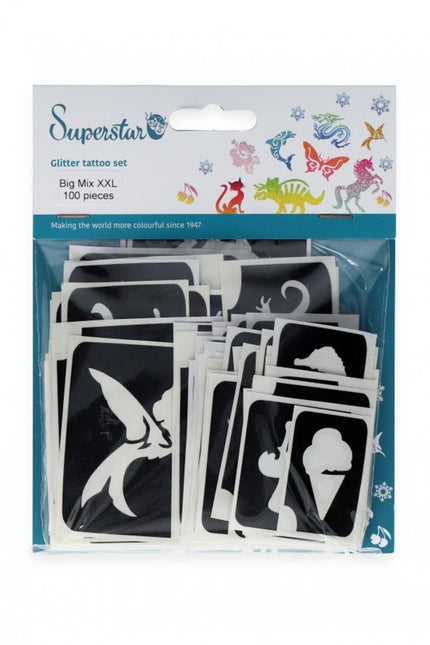 Svart tatueringsstencil Mix 100st