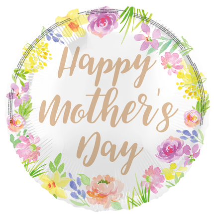 Mors dag Heliumballong Blommor Tom 45cm
