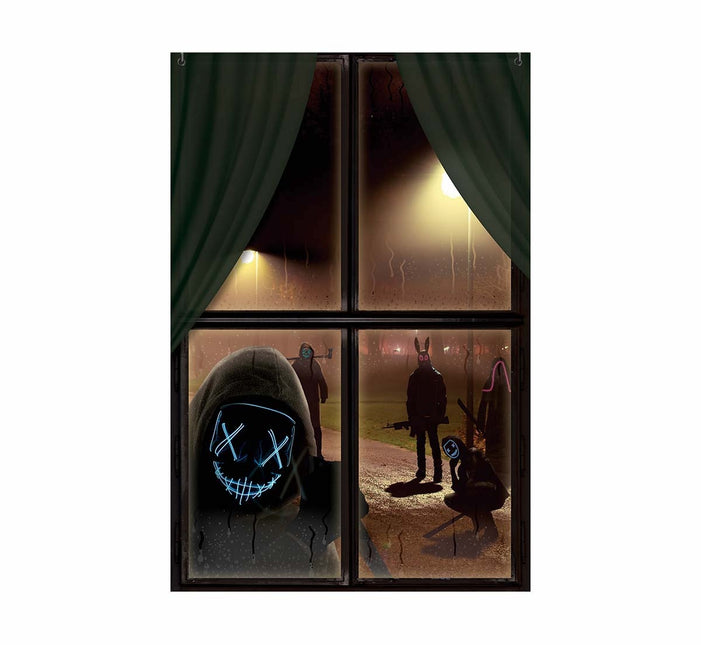 Halloween-fönsterdekoration Skräckmasker