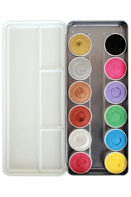 Färgad sminkpalett 12 delar