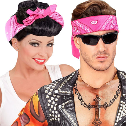 Hippie 60S Bandana Rosa 55cm