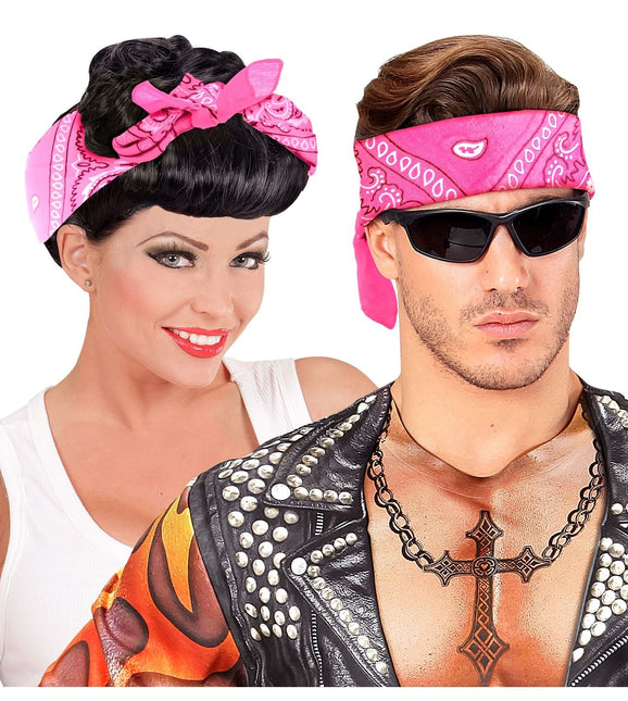 Hippie 60S Bandana Rosa 55cm