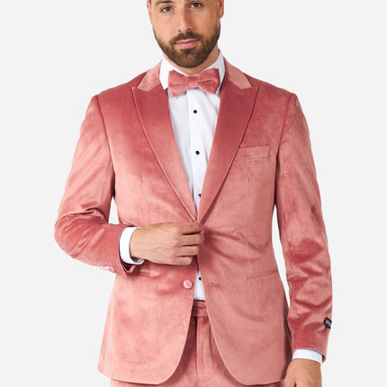 Ljusrosa sammet smoking herr <tc>OppoSuits</tc>