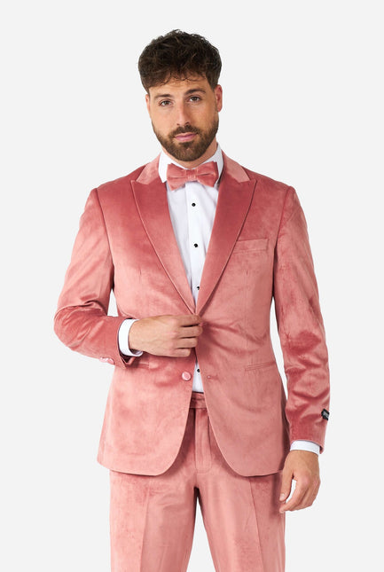 Ljusrosa sammet smoking herr <tc>OppoSuits</tc>