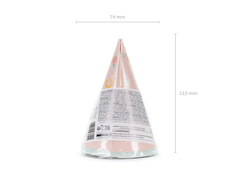 Häst Partyhattar 16cm 6st