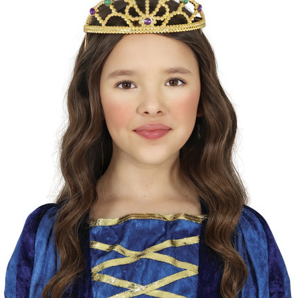 Tiara Guld Flicka Diamanter Barn