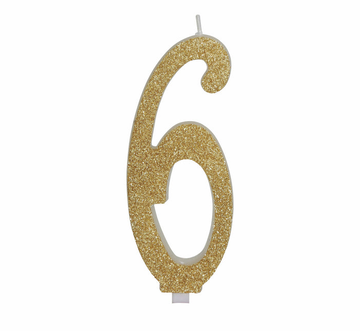 Guldljus 6 år Glitter 12,5cm