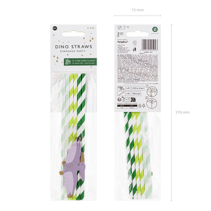 Dino Sugrör 19,5cm 6st