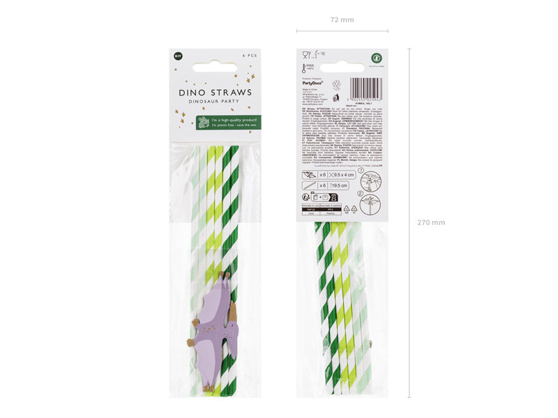 Dino Sugrör 19,5cm 6st