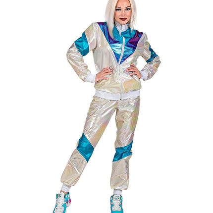 Neon 80S Träningsoverall Felaktig pärla