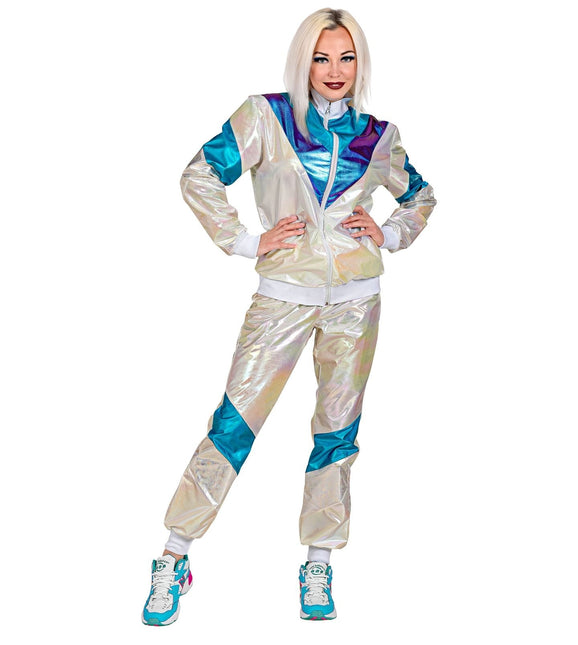 Neon 80S Träningsoverall Felaktig pärla