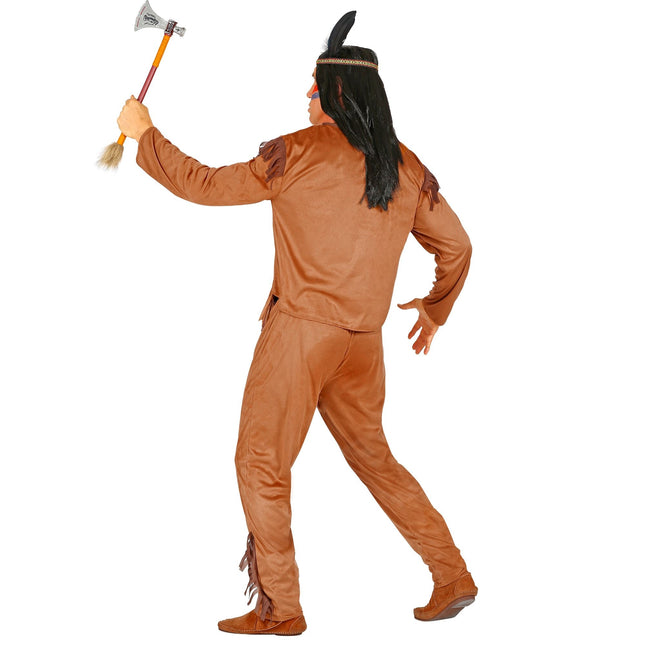 Indian dräkt brun män 3 delar