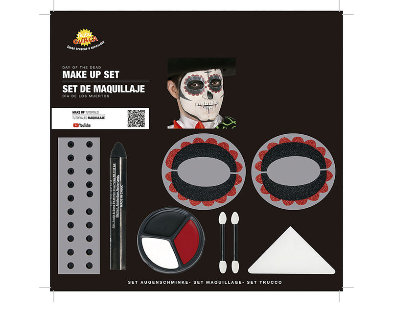 Dia De Los Muertos smink set 8 delar