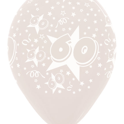 Ballonger Nummer 60 Stjärnor Kristallklar 30cm 25st