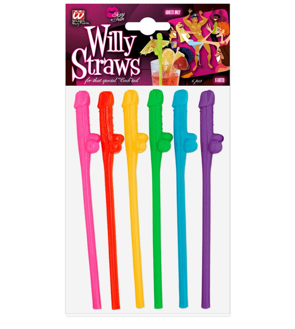 Färgade sugrör Pecker