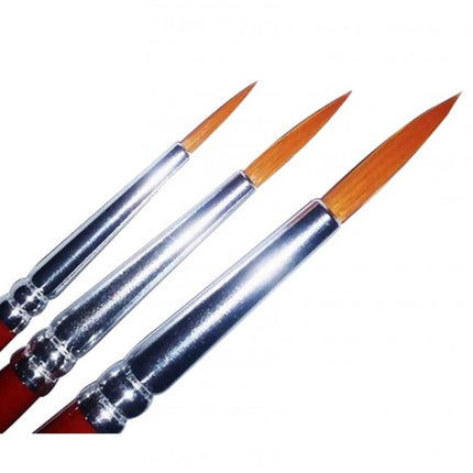 Röd Schmink penseluppsättning nr 2,4,6