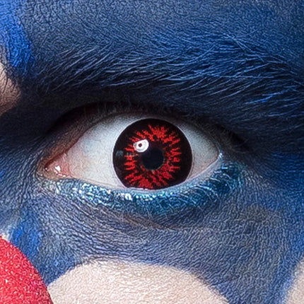 Röd Svart Färg Clown Linser