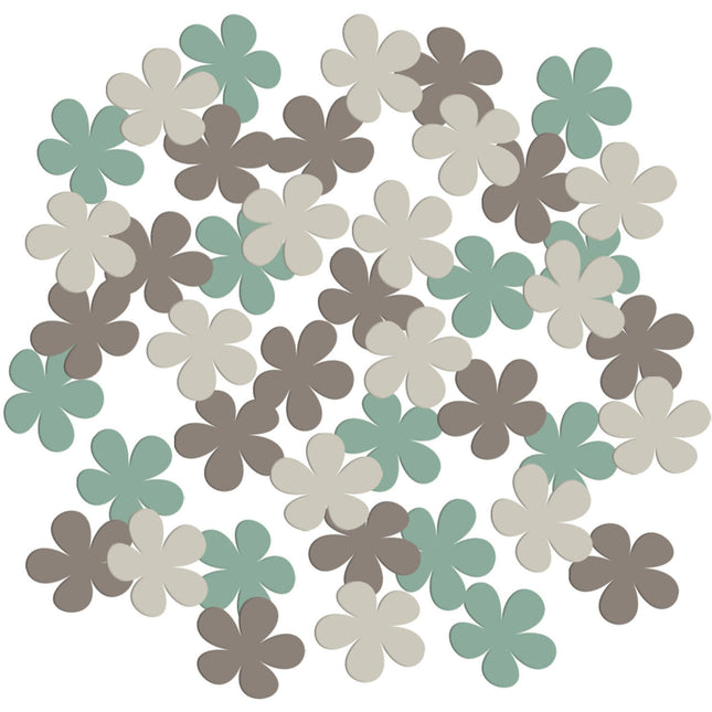 Blommor Konfetti Färgade