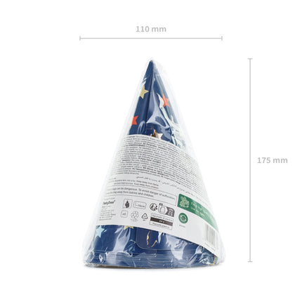 Stjärna Partyhattar 6st