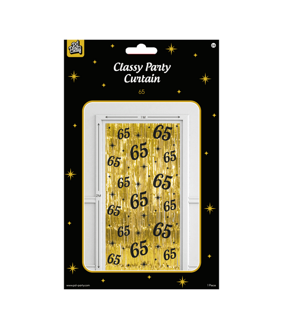 65 år Dörrgardin Guld Svart