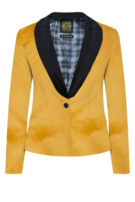 Blazer i guld sammet, dam <tc>OppoSuits</tc>