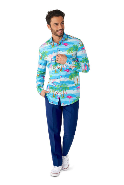 Hawaii Flamingo Skjorta Herr <tc>OppoSuits</tc>