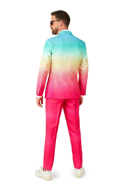 Regnbåge Fuchsia Blå Kostym Herr <tc>OppoSuits</tc>