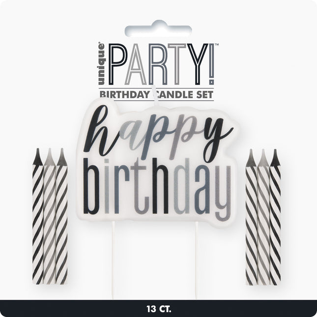 Happy Birthday-ljus färgade 13st