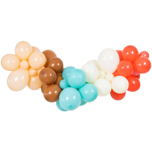 Färgad ballongbåge 66 stycken