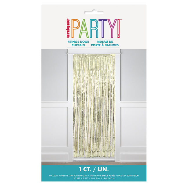 Dörrgardin i guld 2m