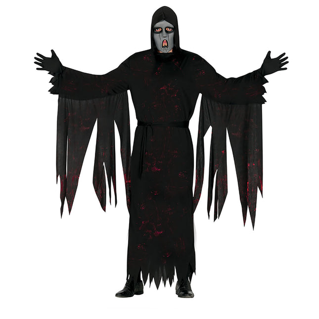 Mördare Halloweenkostym med huva, män