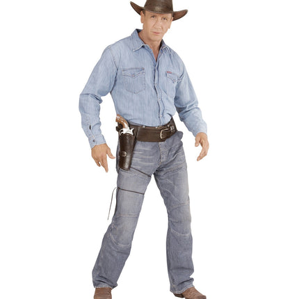 Brun hölster med bälte