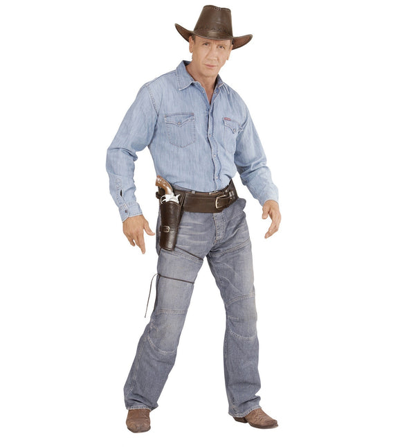 Brun hölster med bälte