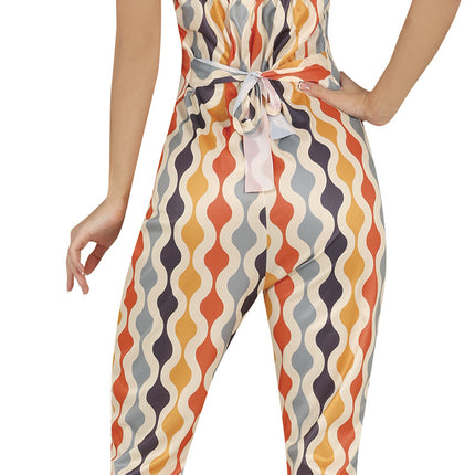Disco 70S Jumpsuit Färgad Dam
