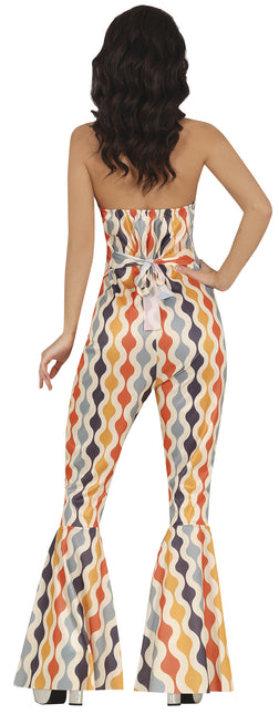 Disco 70S Jumpsuit Färgad Dam