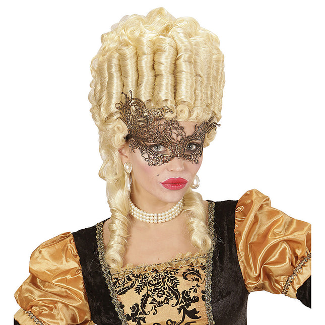 Gyllene ögonmask spets