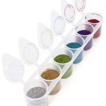 Färgade glitter Happy Fine 6st