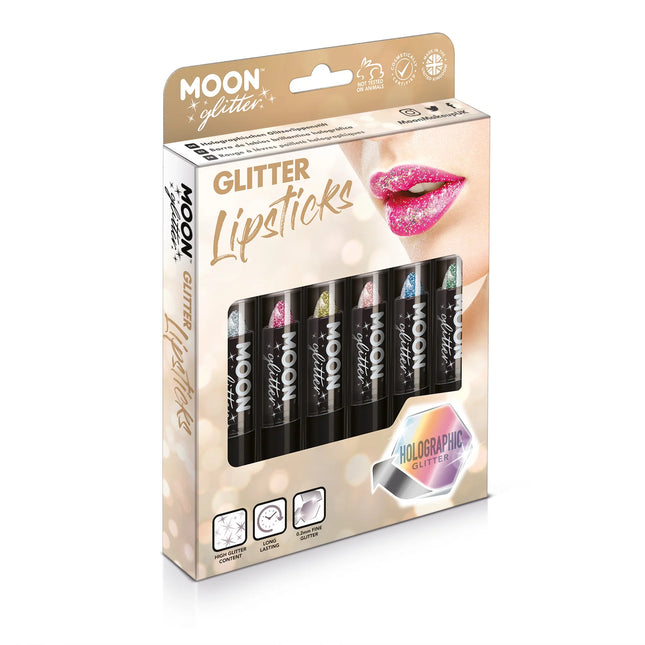 Moon Glitter Holografiskt Glitter Läppstift Rosa 4,2g