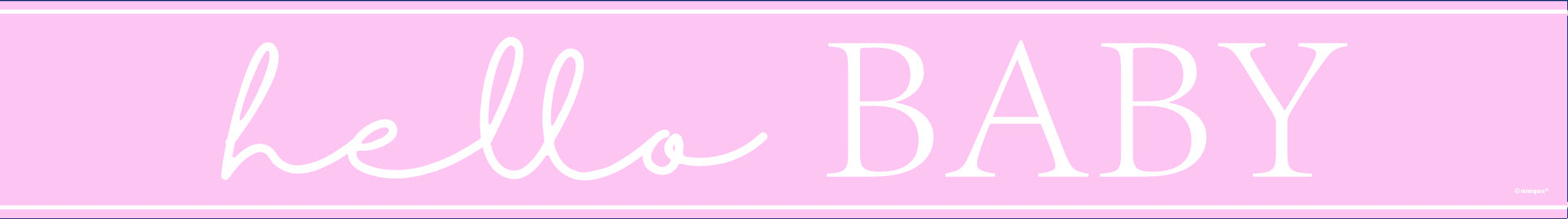 Födelsebanner Rosa Hello Baby 2,74 m