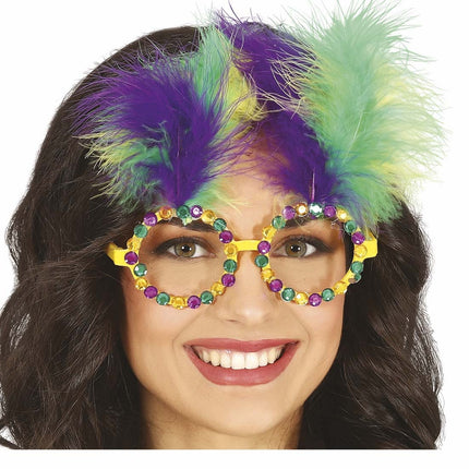 Glasögon med fjädrar