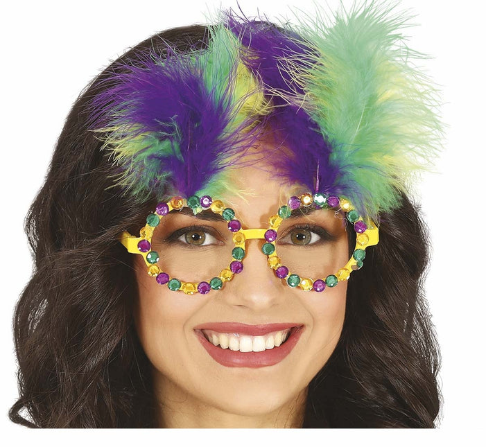 Glasögon med fjädrar