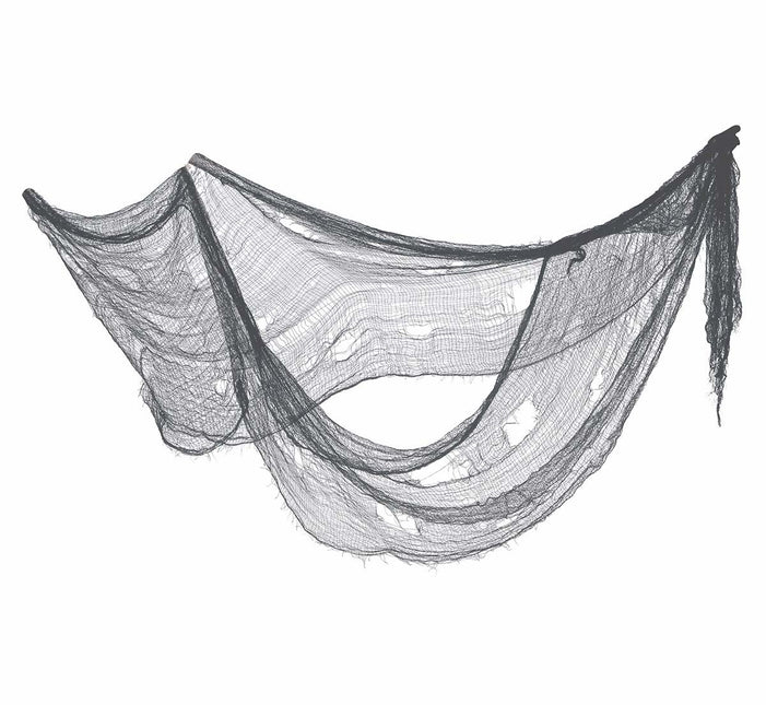 Halloween grå gardiner tyg 2,28 m