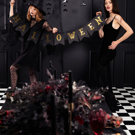 Orange Halloween bokstavsgirlang 1,75 m