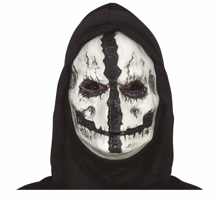 Svartvit Halloweenmask Dödskalle