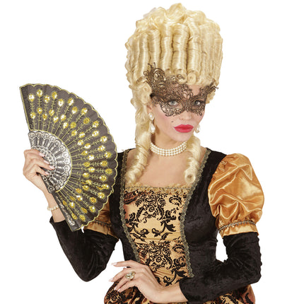 Gyllene ögonmask spets