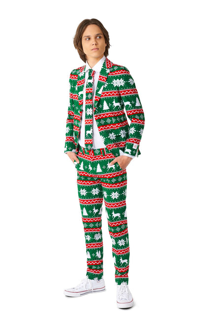 Festlig grön kostym pojke tonåring <tc>OppoSuits</tc>