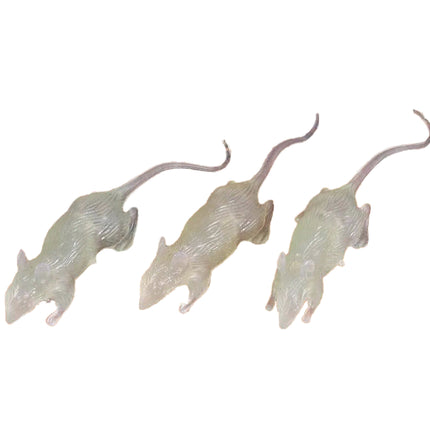 Bordsdekoration Råttor Glow In The Dark 7cm 3st