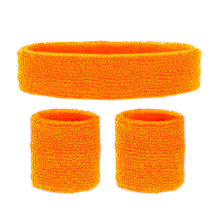 Neonorange svettband 2 delar
